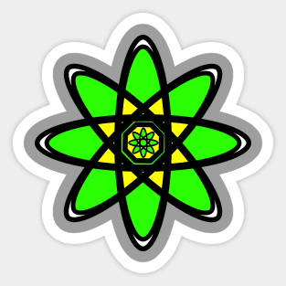 Jamaican Colors Atom - Jamaican Flower Sticker